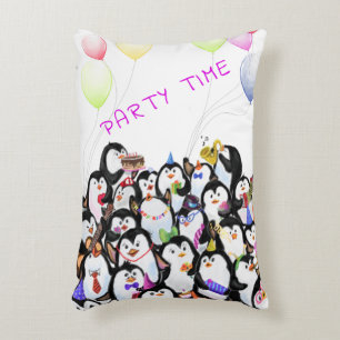 Happy Penguins Pillow - Custom Text
