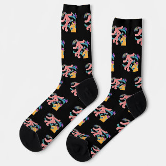 Happy People Black Novelty   Socks