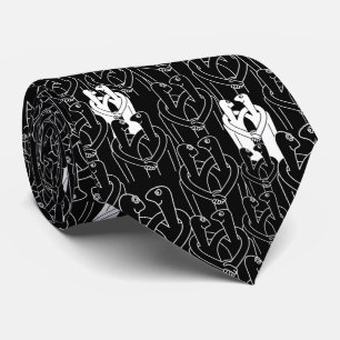 Happy people (black pattern) tie