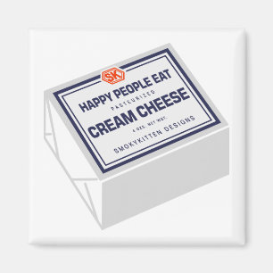 Happy People Eat Cream Cheese Magnet