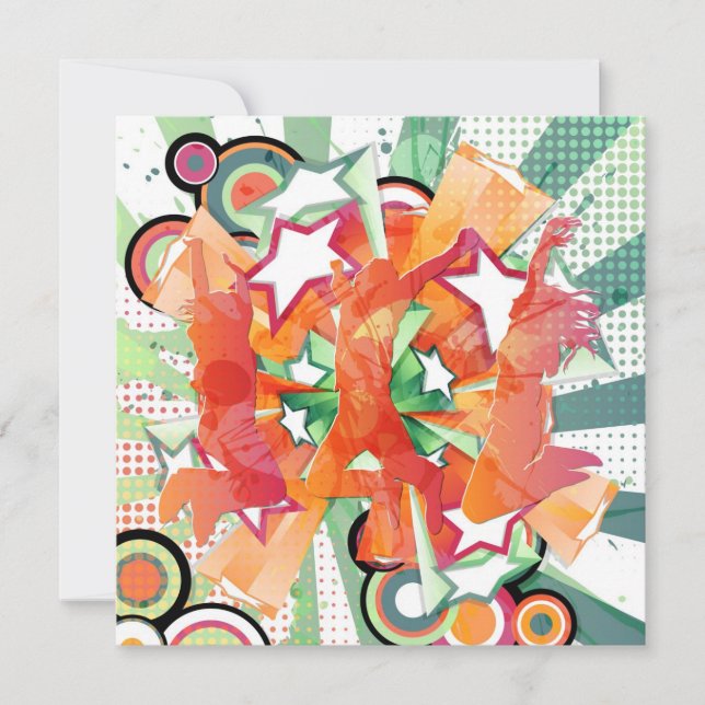 Happy people party Invitation (Front)