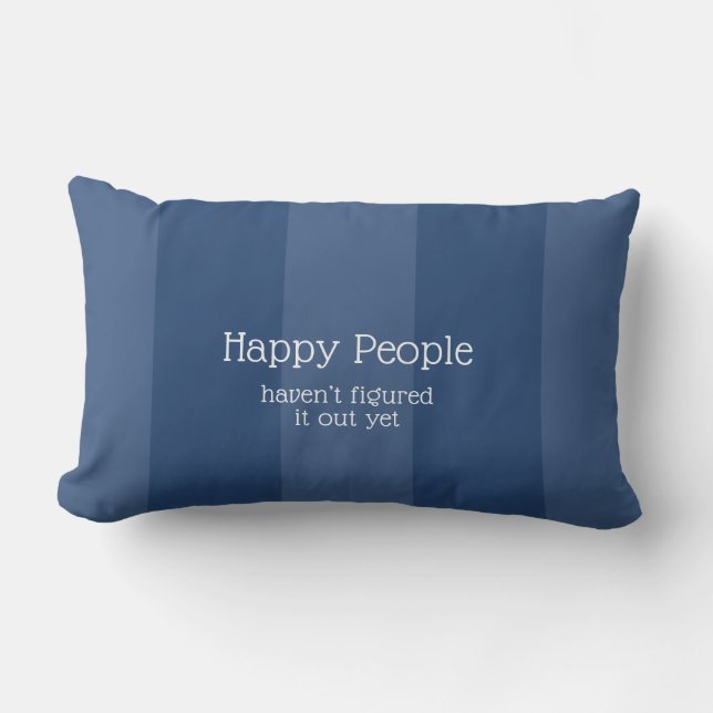 Happy People toss pillow (Front)