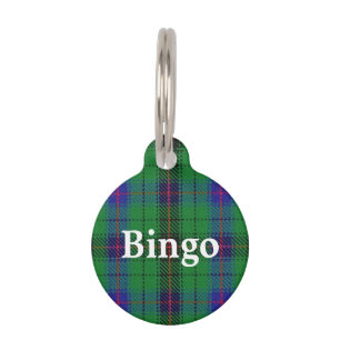 Happy Pet Clan Davidson Tartan Plaid Tag