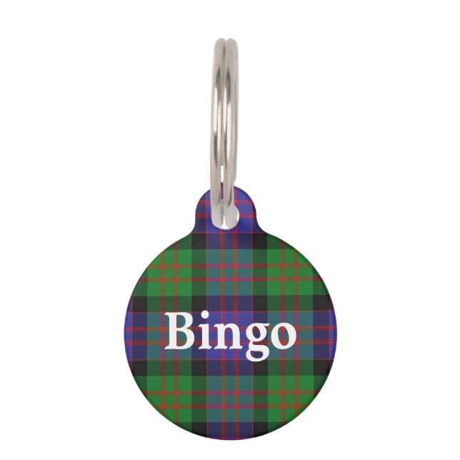 Happy Pet Clan MacDonald Tartan Plaid Pet Tag (Front)