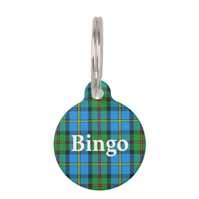 Happy Pet Clan MacLeod Tartan Plaid Pet Tag (Front)