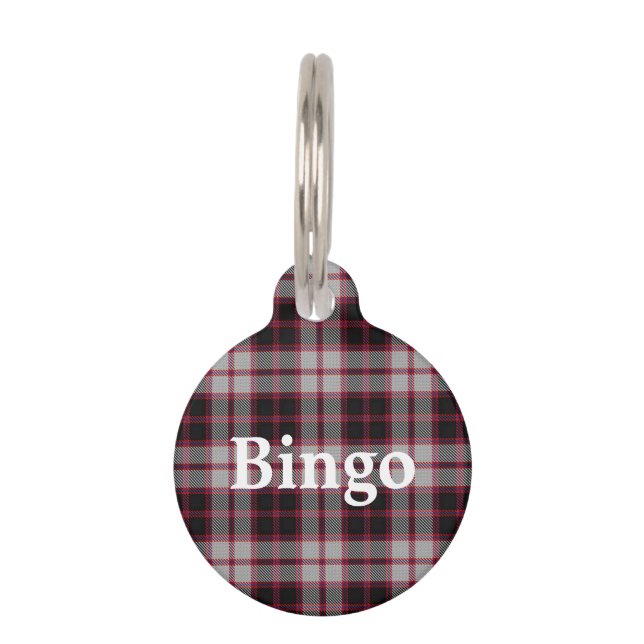Happy Pet Clan MacPherson Tartan Plaid Tag (Front)