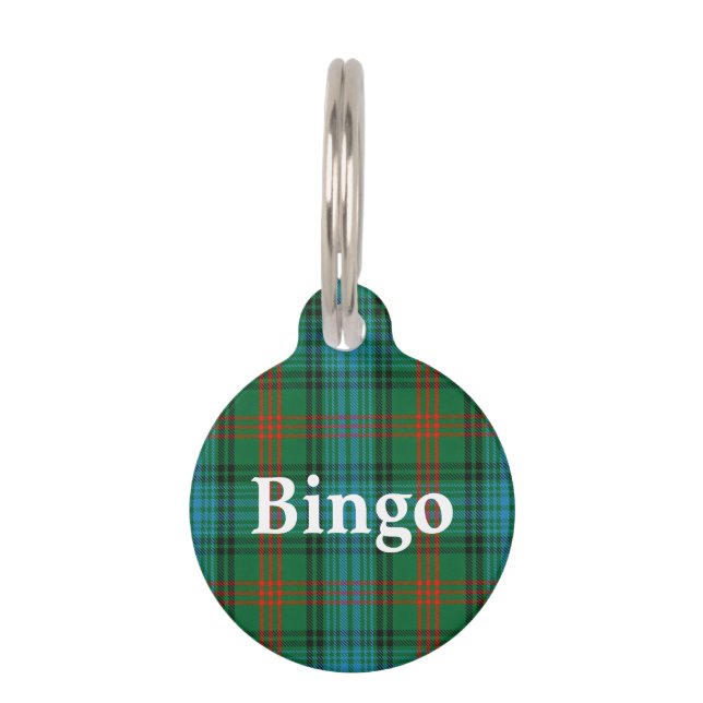 Happy Pet Clan Ross Tartan Plaid Pet Tag (Front)