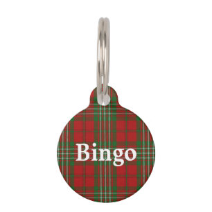 Happy Pet Clan Scott Tartan Plaid Tag