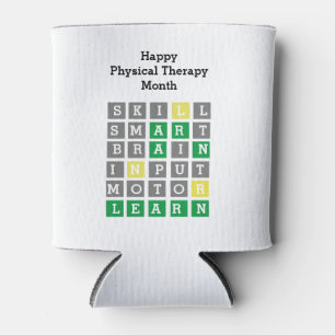 Happy Physical Therapy Month Custom Wordle Can Cooler