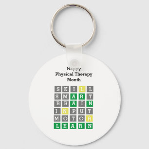 Happy Physical Therapy Month Custom Wordle Keychain