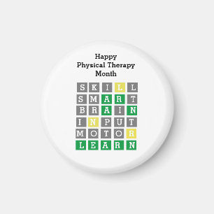 Happy Physical Therapy Month Custom Wordle Magnet