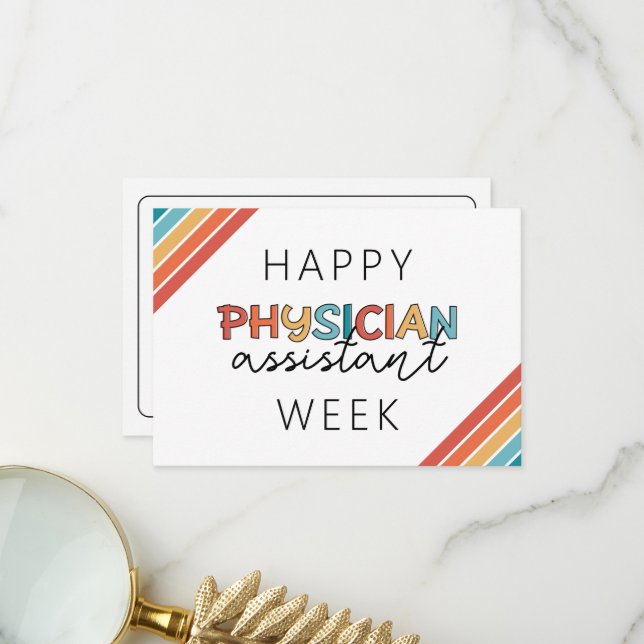 Happy Physician Assistant Week Thank You Card (Front/Back In Situ)