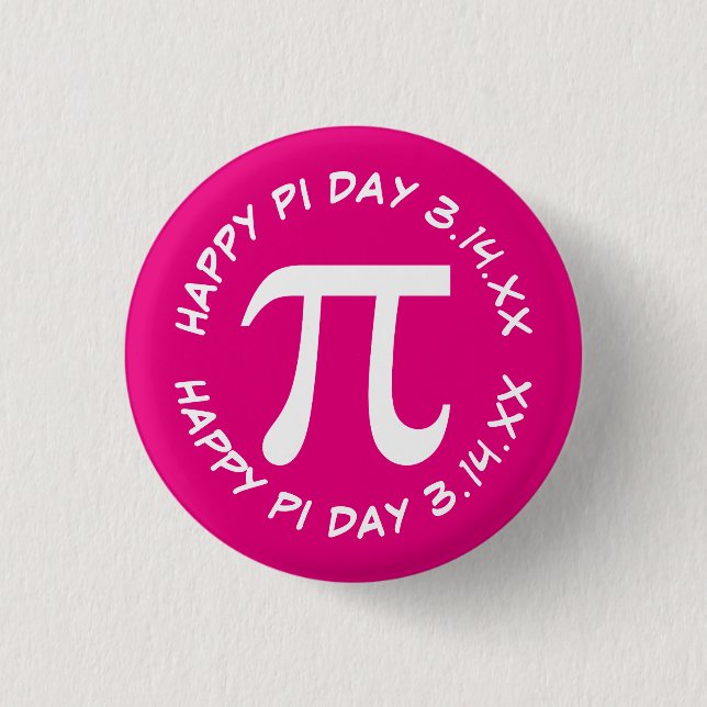 Happy Pi Day 1 Inch Round Button (Front)