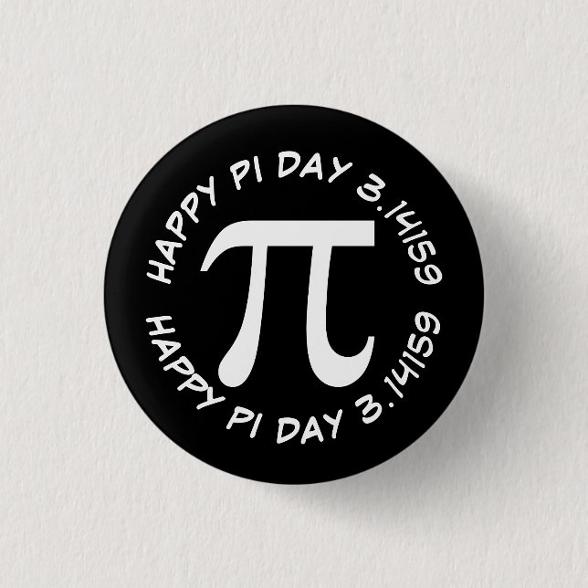 Happy Pi Day 1 Inch Round Button (Front)