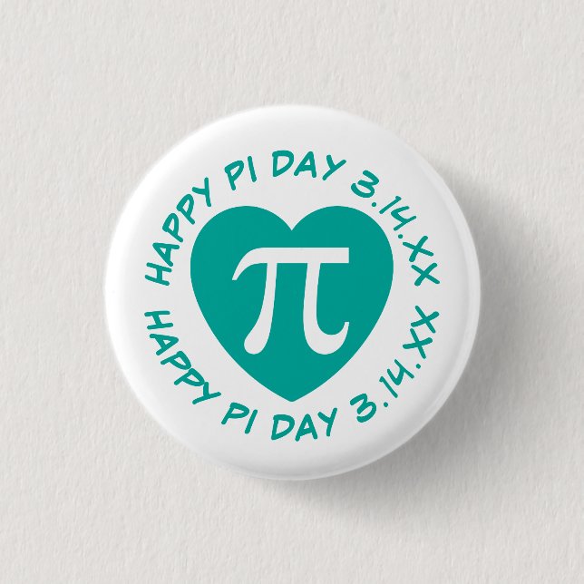 Happy Pi Day 1 Inch Round Button (Front)