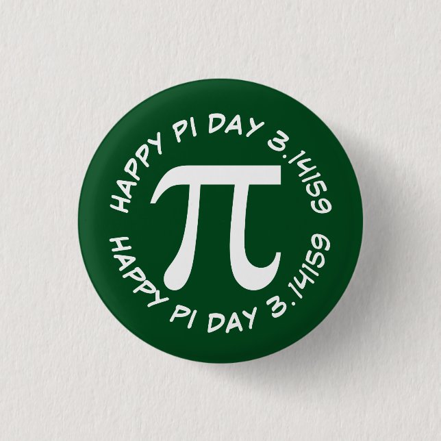 Happy Pi Day 1 Inch Round Button (Front)