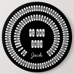 Happy Pi Day 2019 Math Digits 3.14 Mathematics 6 Inch Round Button