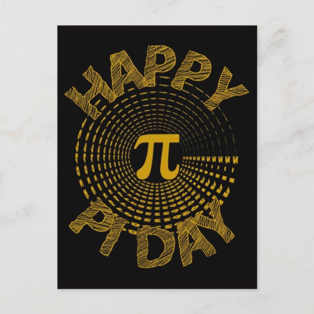 Happy Pi Day 2026 Math Nerd Celebration Holiday Postcard (Front)