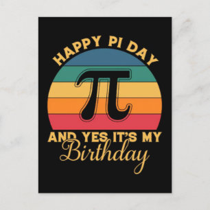 Happy Pi Day 2026 Math Nerd Celebration Holiday Postcard