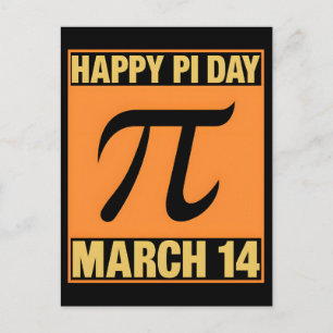 Happy Pi Day 2026 Math Nerd Celebration Holiday Postcard