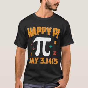 Happy Pi Day 3 1415 Retro Math Nerd & Pi Day T-Shirt