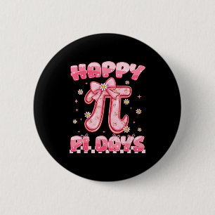 Happy Pi Day 3.14 Be Irrational Coquette Bow Math 2 Inch Round Button
