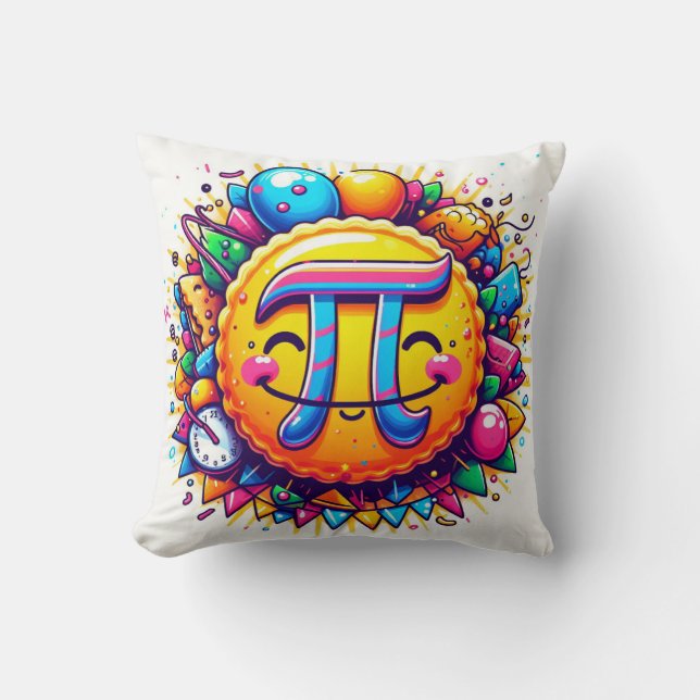 Happy pi day 3.14 throw pillow (Front)