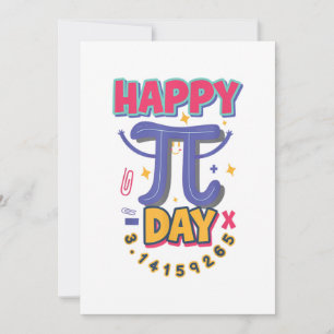 Happy Pi Day 3.14 Vintage STEM Science or Math Invitation