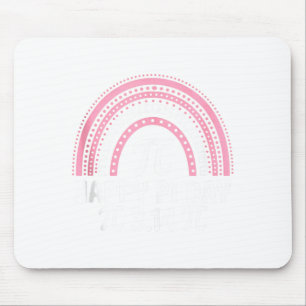 Happy Pi Day 3.24 Cute Pink Boho Rainbow Pi Symbol Mouse Pad