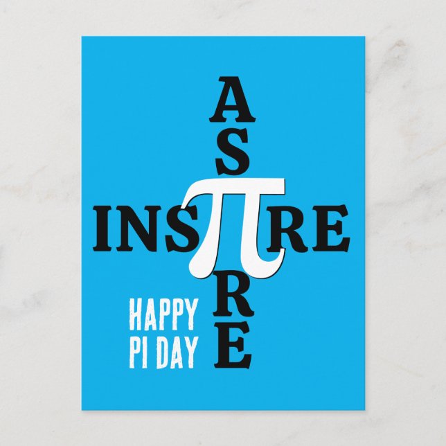 HAPPY PI DAY Aspire Inspire Postcard (Front)
