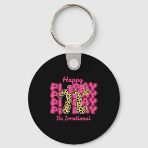 Happy Pi Day Be Irrational Pi Number Symbol Bow Ma Keychain
