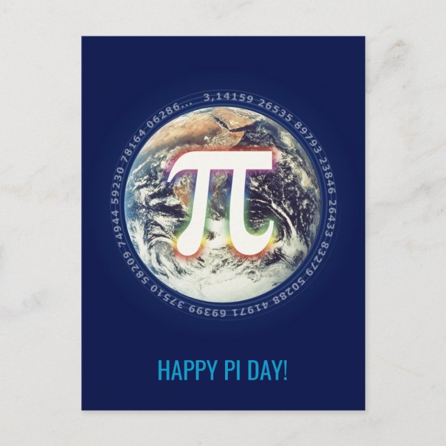 Happy Pi Day | Celebrate Postcard (Front)