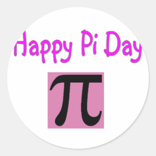 Happy Pi Day Classic Round Sticker