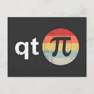 Happy Pi Day Cutie Pi Holiday Postcard
