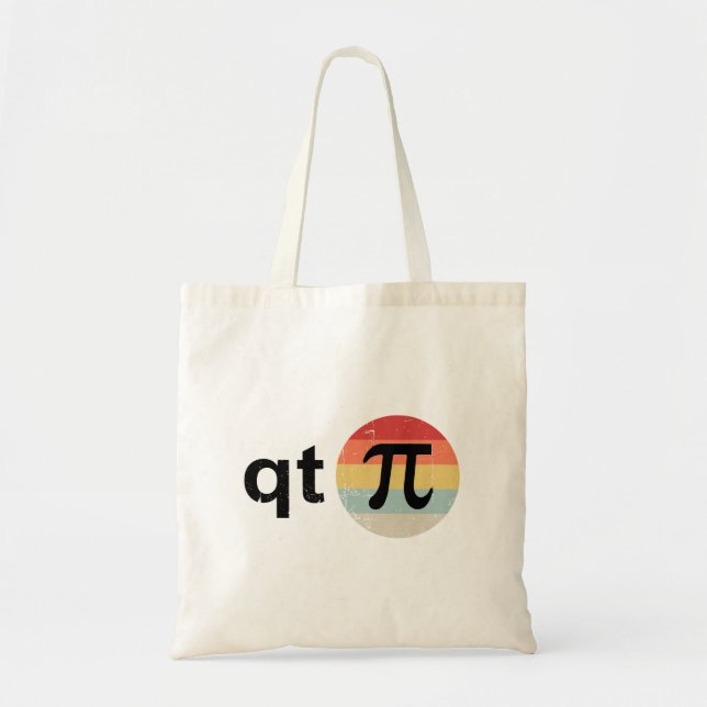 Happy Pi Day Cutie Pi Tote Bag (Front)
