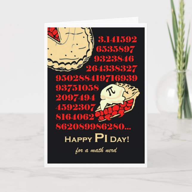 Happy Pi Day for Nerd, Cherry Pie Card (Front)