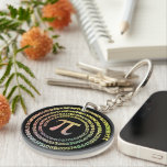 Happy Pi Day Funny School Math Spiral Text Keychain<br><div class="desc">A colourful spiral-style design dedicated to math students,  teachers,  and professors who are enthusiastic about pi day. It can be gifts for pi day,  or celebrations,  or birthdays of math teachers,  students,  or mathematicians.</div>
