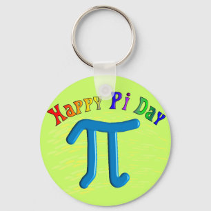 Happy Pi Day Gifts, Unique Embossed Design Keychain