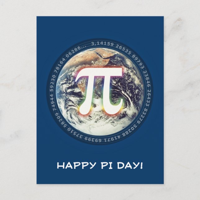 Happy Pi Day! - Greetings Postcard (Front)