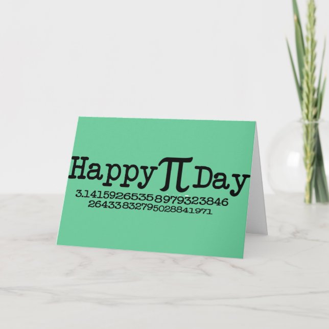 Happy Pi Day Holiday Card (Front)