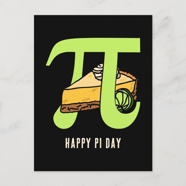 HAPPY PI DAY Key Lime Pie  Postcard (Front)