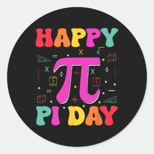 Happy Pi Day Kids Math Teachers Student Professor  Classic Round Sticker