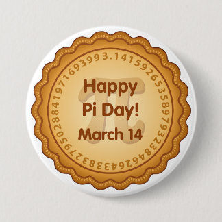 Happy Pi Day, March 14  3 Inch Round Button