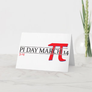 Happy Pi Day March 14 Card