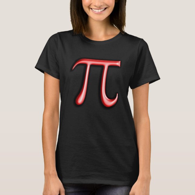 Happy Pi Day March 14 Red Pi Symbol 3 14 Science M T-Shirt (Front)