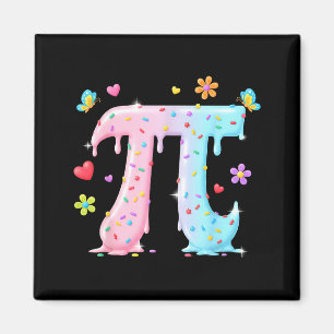 Happy Pi Day Math Teacher Dripping Ice Cream Pi Da Magnet