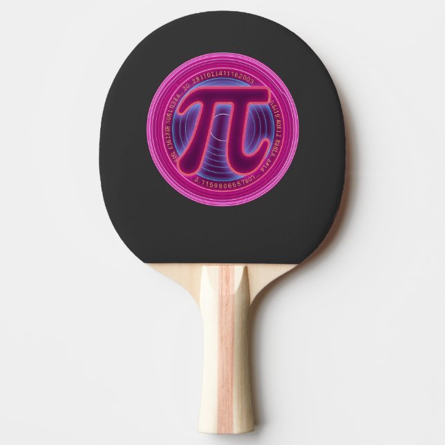 Happy Pi Day Math Teacher Gift glowing colours Ping Pong Paddle (Front)