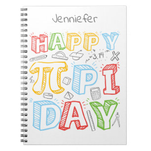 Happy Pi Day Math Teachers Personalized Notebook