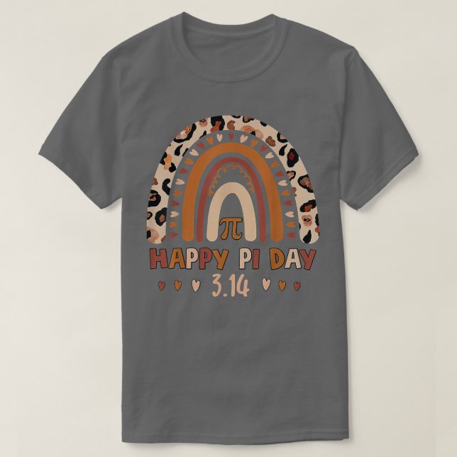 Happy Pi Day Mathematic Math Teacher Gift Leopard  T-Shirt (Design Front)