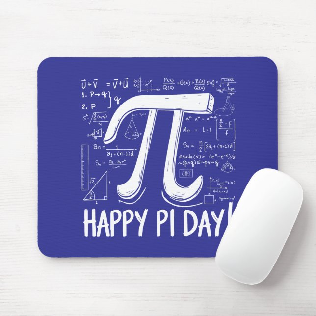 Happy Pi Day Mouse Pad –  Math Design  (With Mouse)